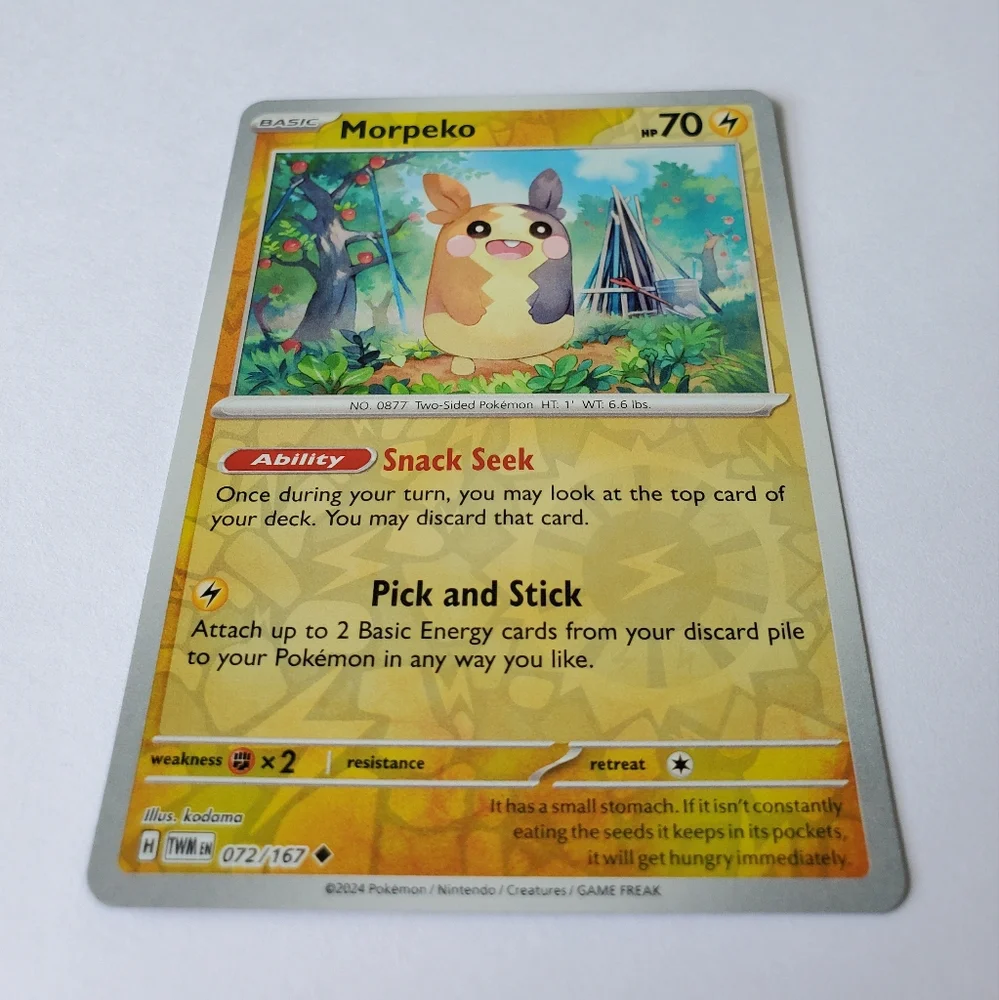 Morpeko 72/167 | Twilight Masquerade | Reverse Holo Uncommon | NM Pokemon TCG